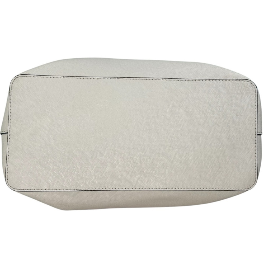 Kate Spade Laurel Way Evangelie Tote Cream Nude Black Straps Gold Satchel Bag - Picture 11 of 14